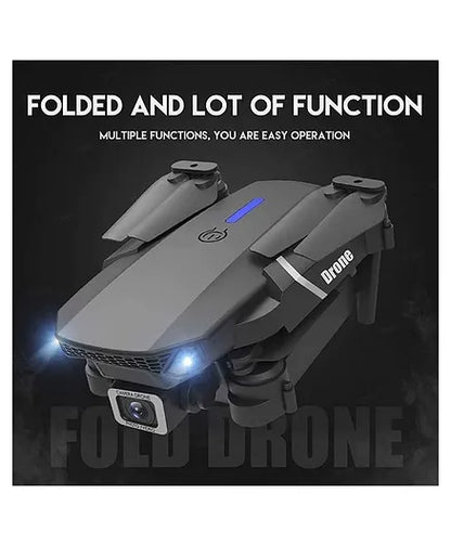 Foldable Remote Control Drone with Camera HD Wide Angle Lens Optical Flow Positioning with 1800Mah Battery WiFi FPV 4-Axis Camera with Dual Flash Lights (MultiColor)