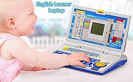 Educational Laptop Computer Toy with Mouse for Kids above 3 Years - 20 Fun Activity Learning Machine, Now Learn Letter, Words, Games, Mathematics, Music, Logic, Memory Tool - Blue