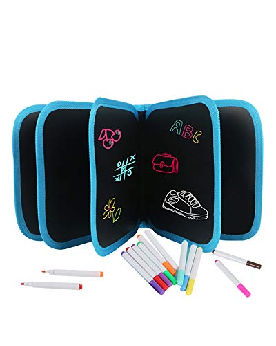 Erasable Doodle Book for Kids, Coloring doodle Slate chalk board book, Fun Learning Doodle Board