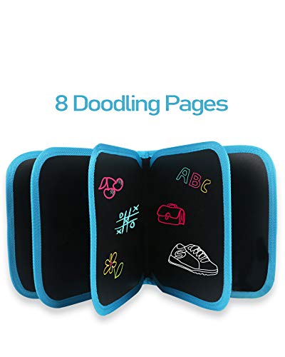 Erasable Doodle Book for Kids, Coloring doodle Slate chalk board book, Fun Learning Doodle Board