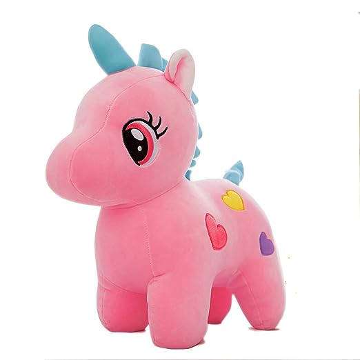 Unicorn Teddy Bear Plush Soft Toy Cute Kids Birthday Animal Baby Boys/Girls (25 cm, Pink)