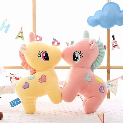 Unicorn Teddy Bear Plush Soft Toy Cute Kids Birthday Animal Baby Boys/Girls (25 cm, Pink)