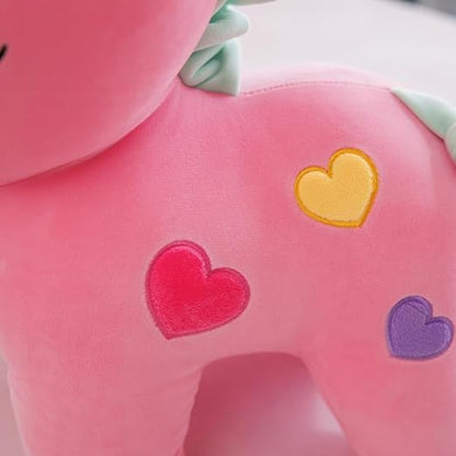 Unicorn Teddy Bear Plush Soft Toy Cute Kids Birthday Animal Baby Boys/Girls (25 cm, Pink)