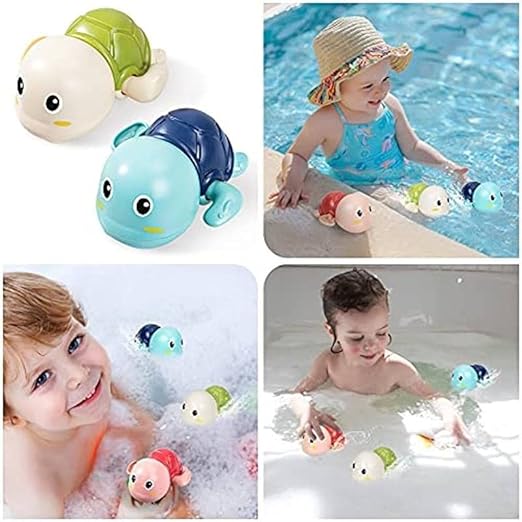 Swimming Bath Toys for Toddlers 1-3, Floating Wind Up Toys for 1-5 Year Old Boy Girl, New Born Baby Bathtub Water Toys, Preschool Toddler Pool Toys (Turtle)(Pack of 1) Proudly Made in India