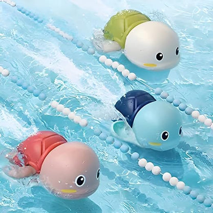 Swimming Bath Toys for Toddlers 1-3, Floating Wind Up Toys for 1-5 Year Old Boy Girl, New Born Baby Bathtub Water Toys, Preschool Toddler Pool Toys (Turtle)(Pack of 1) Proudly Made in India